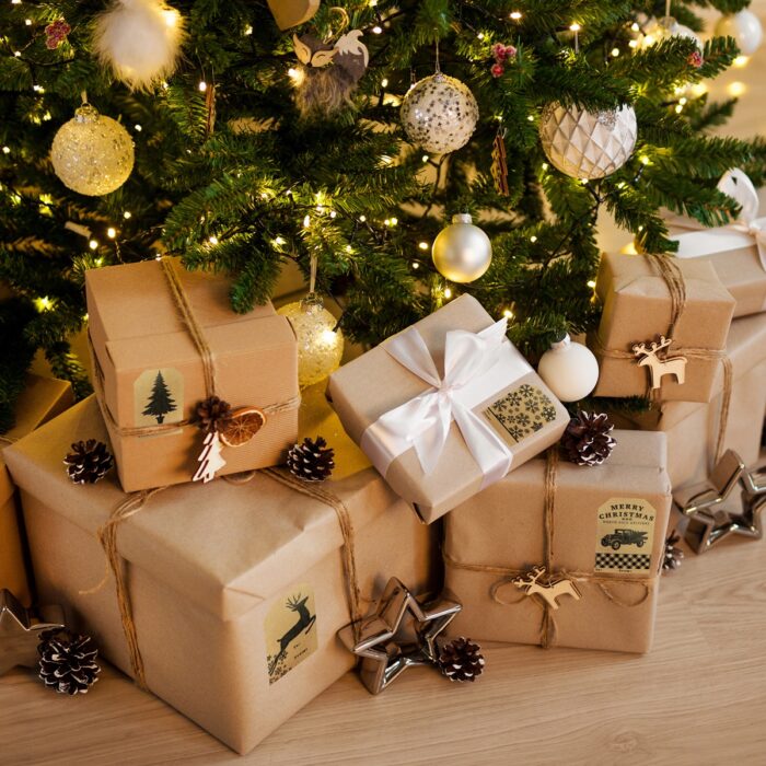 Country Kraft Vintage Holiday Gift Tag Stickers - Qty 100 - Image 11