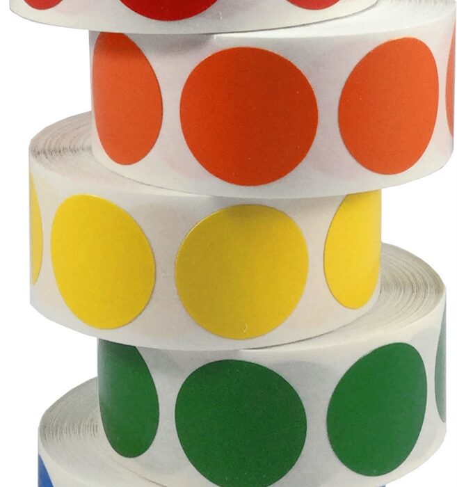 Color Code Labels Primary Bulk Pack 3/4" - Image 2