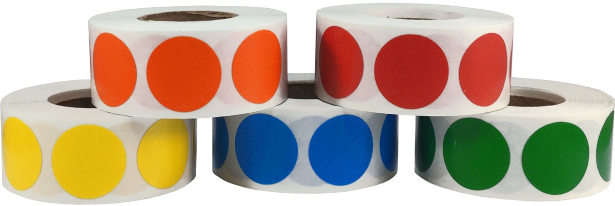 Color Code Labels Primary Bulk Pack 3/4" Color Code Labels Primary Bulk Pack 3/4"