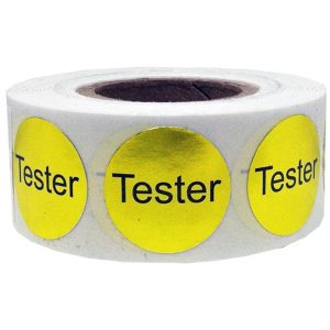 Tester/Try Me Stickers | Gold Metallic Plastic 3/4" Round Tester/Try Me Stickers | Gold Metallic Plastic 3/4" Round