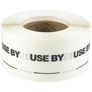 White Dissolvable Use By Labels Dissolvable Use By Labels