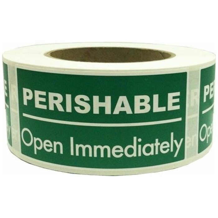 PERISHABLE Open Immediately Labels 2 x 4" - Image 1