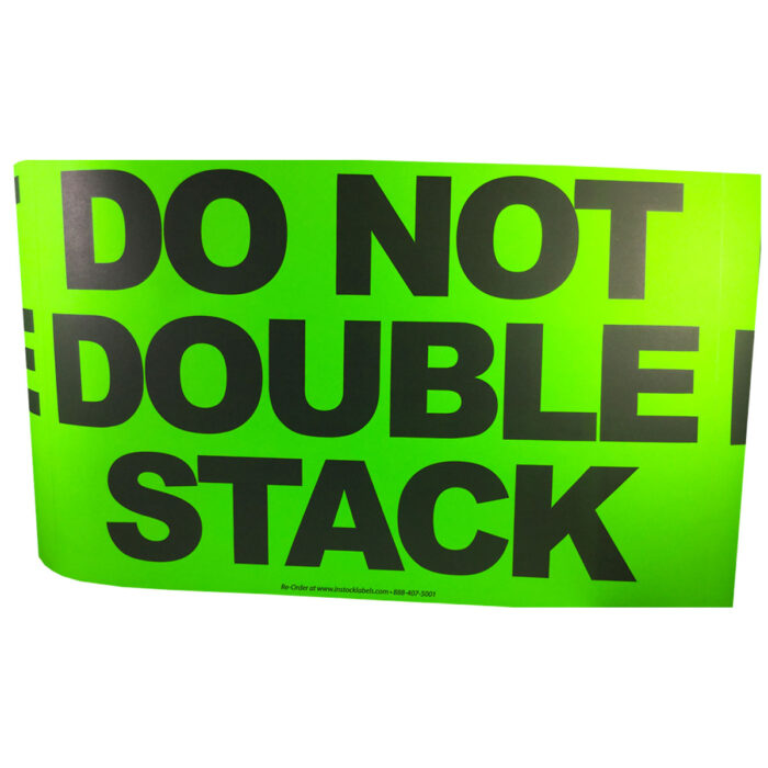 Do Not Double Stack Labels Fluorescent Green 7" x 11" - Image 1