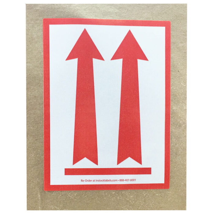 Small Red Up Arrow Labels 3 x 4 Inch - Image 3