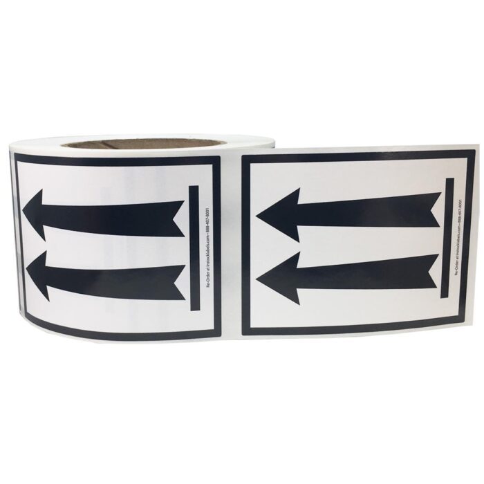 Small Black Up Arrow Labels 3 x 4 Inch - Image 2
