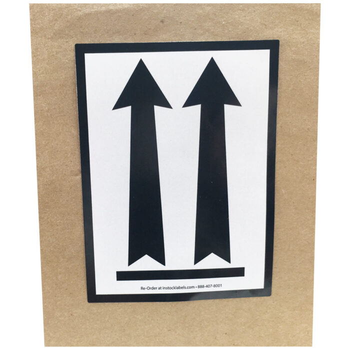 Small Black Up Arrow Labels 3 x 4 Inch - Image 3