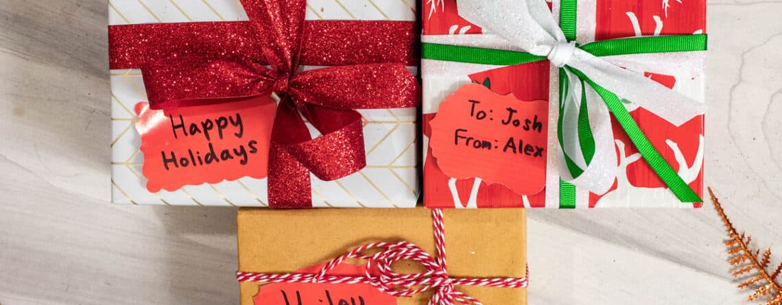 Red Gift Tags for Holiday Gift Wrapping