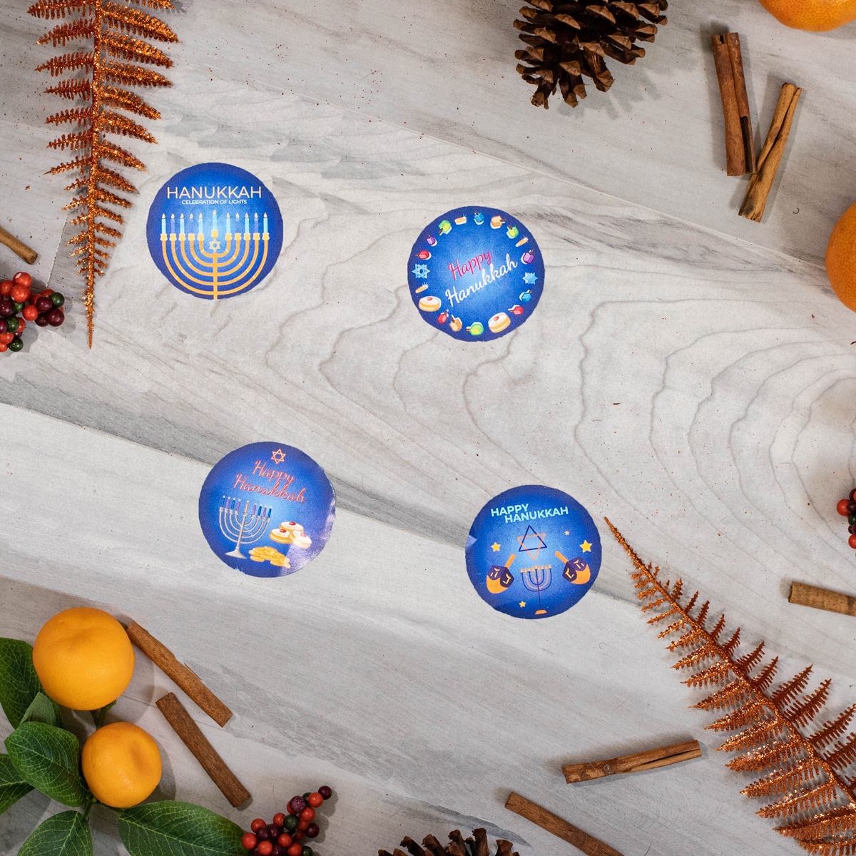 Happy Hanukkah Stickers Happy Hanukkah Stickers
