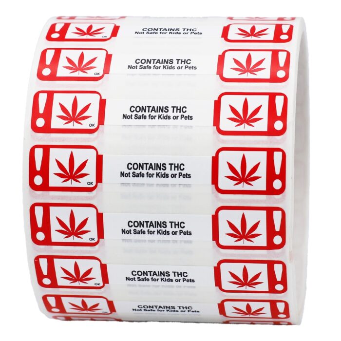 Oklahoma Contains THC Tamper Warning Seals for Marijuana Packaging - Image 1