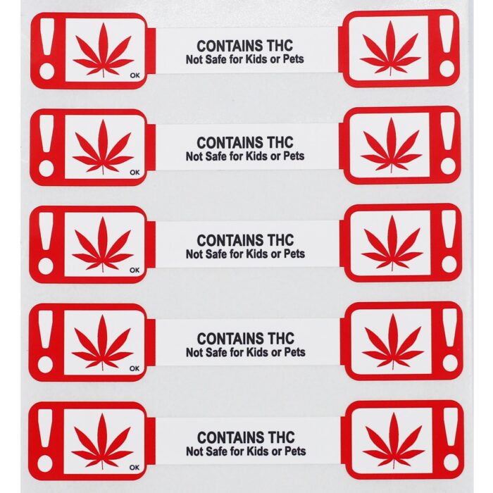 Oklahoma Contains THC Tamper Warning Seals for Marijuana Packaging - Image 4