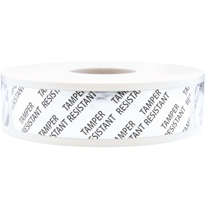 Tamper Resistant Labels | 0.75" x 3.5" - Metallic Silver - Image 1