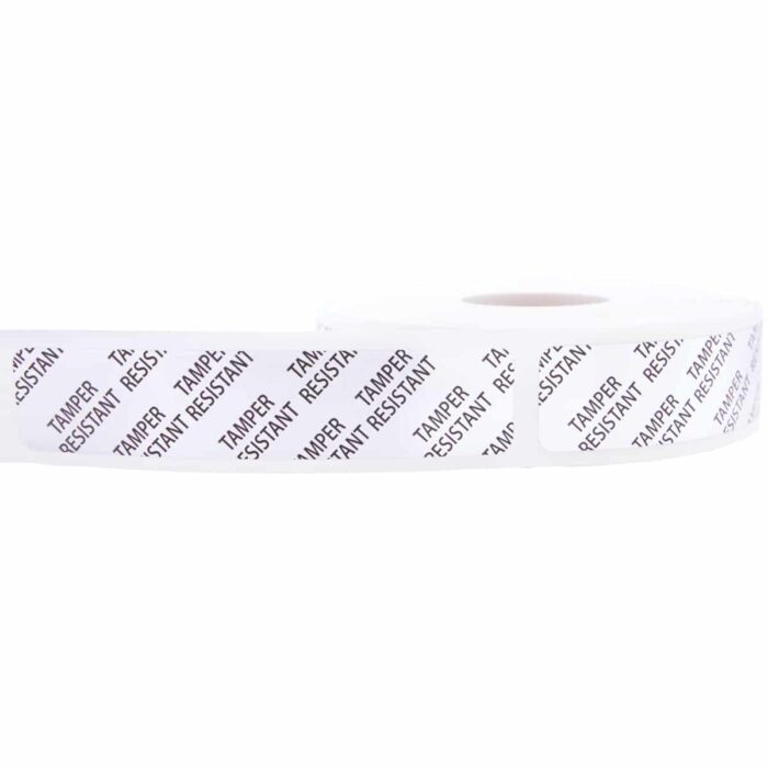 Tamper Resistant Labels | 0.75" x 3.5" - Metallic Silver - Image 2