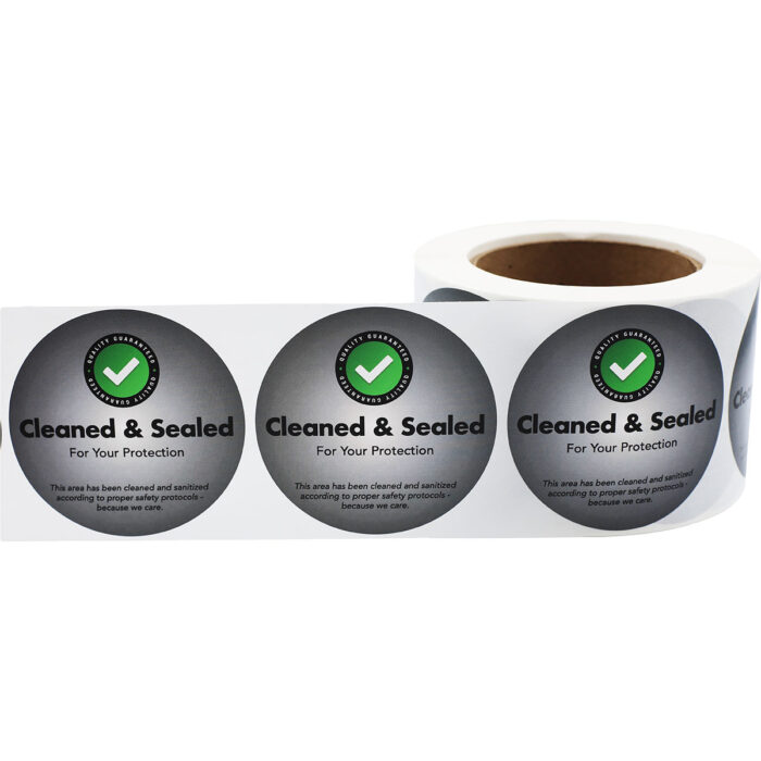 Black Cleaned and Sealed Labels | 3" Round - Image 2