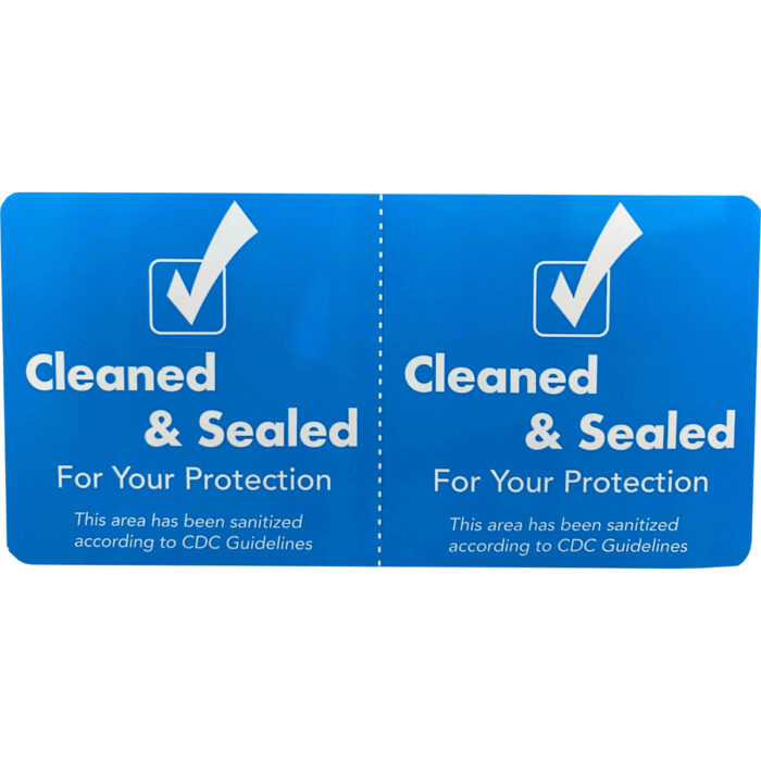 Cleaned and Sealed Blue Tamper Door Safety Seals | 2″ x 4″ - Image 6