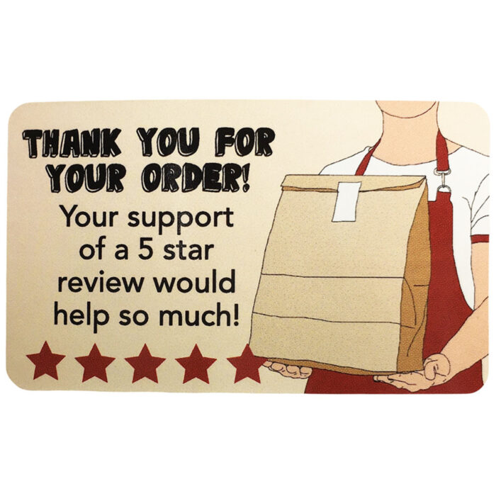Five Star Review Labels for Food Delivery - Image 3