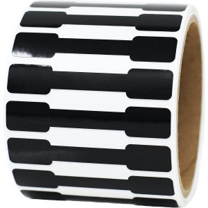 Black Blank Tamper Labels 0.5 ends (5/16 band) x 2.75" Barbell Black Blank Tamper Labels 0.5 ends (5/16 band) x 2.75" Barbell