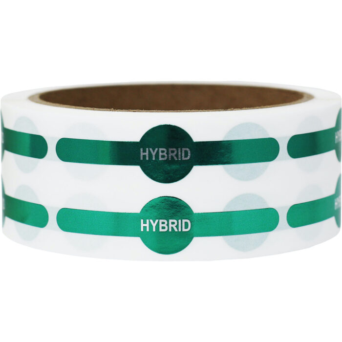 Metallic Hybrid, Indica, and Sativa Vial Tube Labels Bundle 0.6 circle (0.25 band) x 2.5" Vial Tube - Image 4