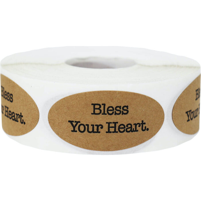 small roll bless your heart labels