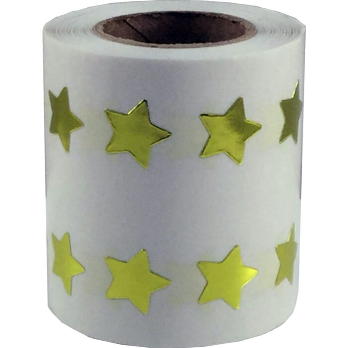 Small Metallic Gold Star Stickers 1/2" Inch - Image 2