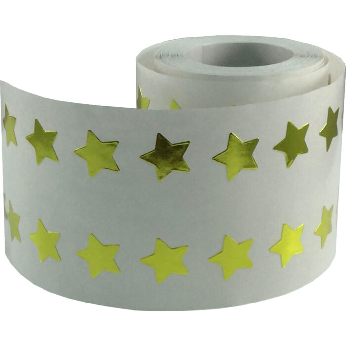 Small Metallic Gold Star Stickers 1/2" Inch - Image 3