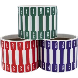 Metallic Hybrid, Indica, and Sativa Vial Tube Labels Bundle 0.6 circle (0.25 band) x 2.5" Vial Tube Metallic Hybrid, Indica, and Sativa Vial Tube Labels Bundle 0.6 circle (0.25 band) x 2.5" Vial Tube