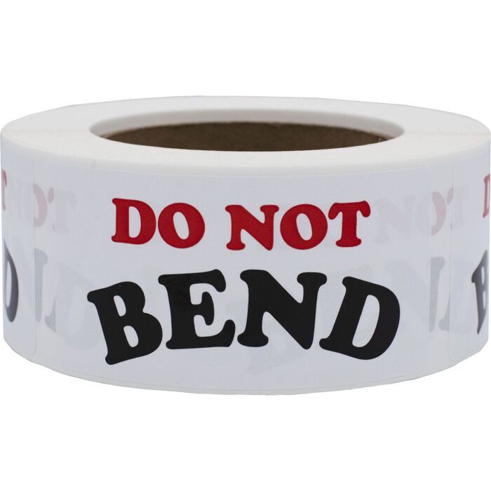 do not bend labels