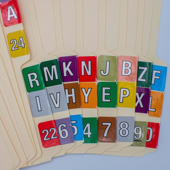 Full Alphabet Barkley Compatible Filing Bulk Labels (A-Z) - Image 2