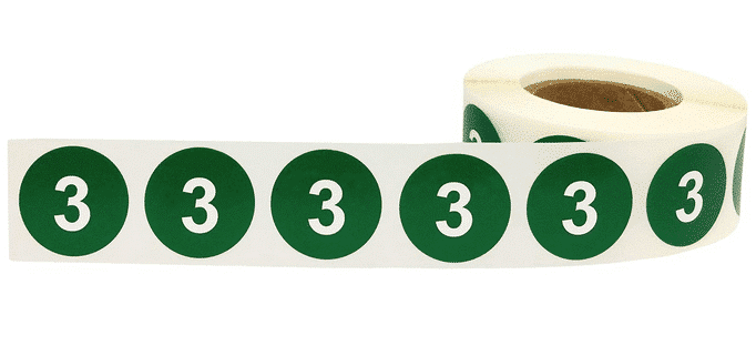 Numbered Stickers