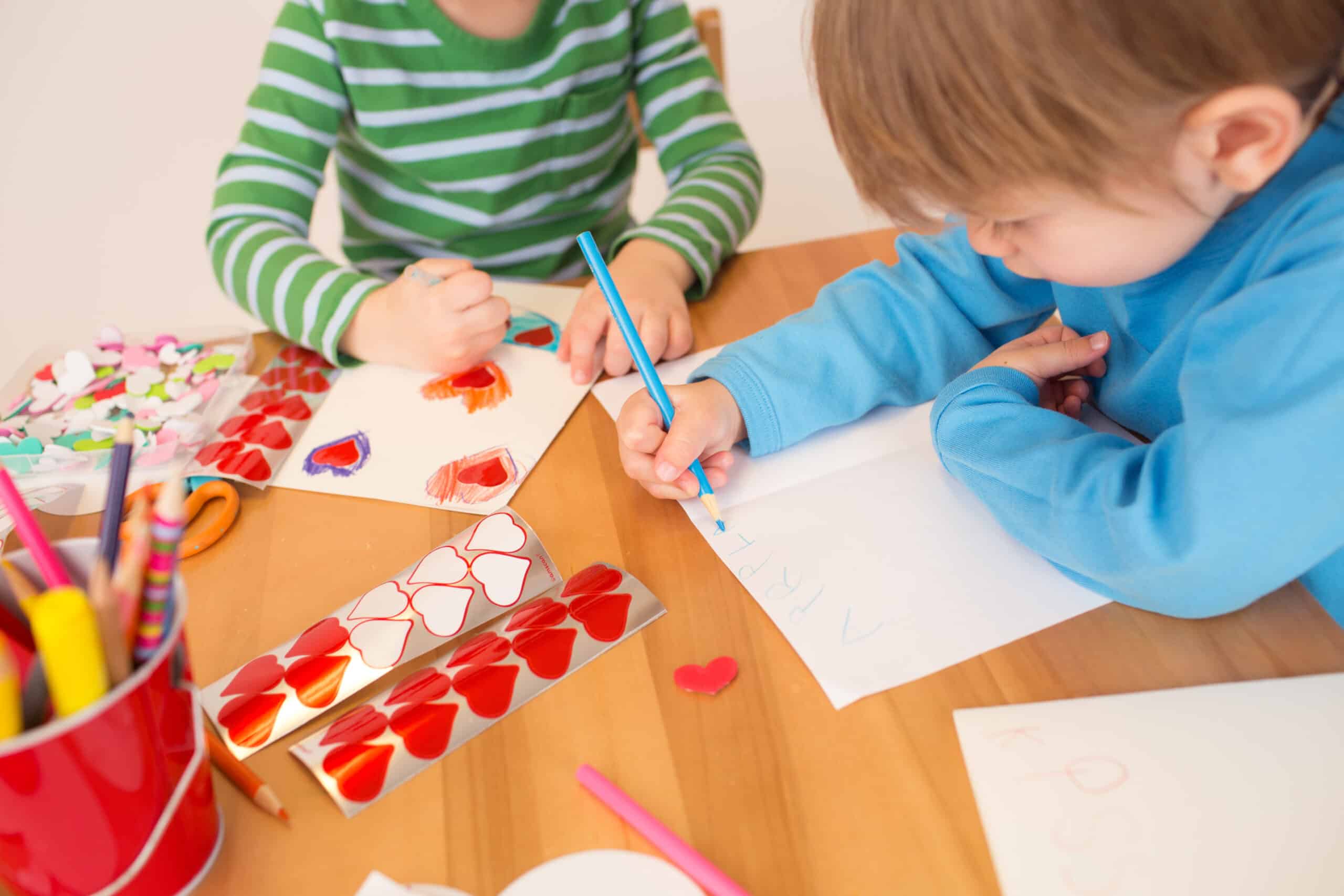 Valentine's Day Crafts: Love and Hearts Creating Sticker Art